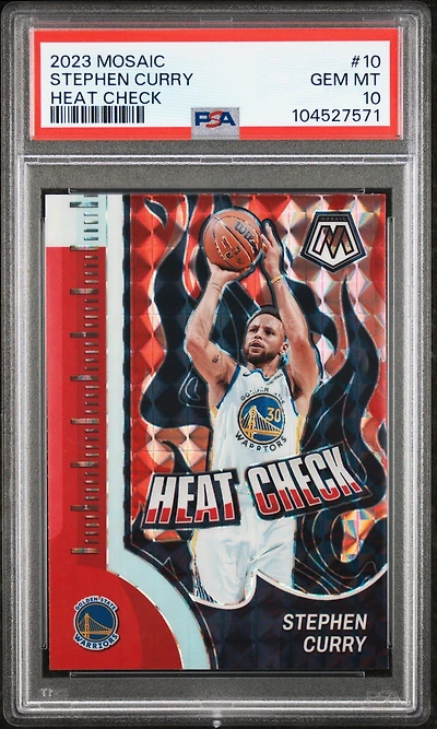 2023 Panini Mosaic Heat Check 10 Stephen Curry PSA 10
