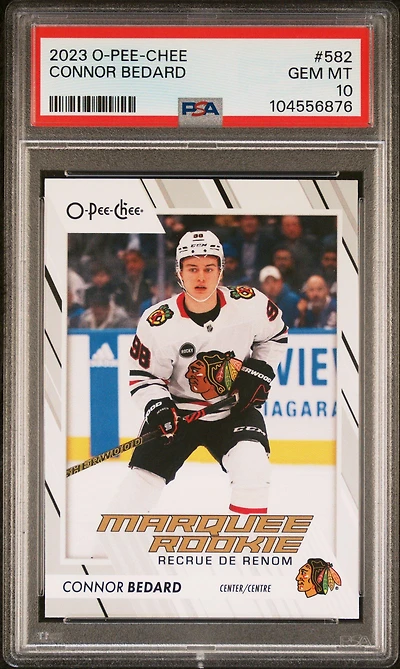 2023 Upper Deck O-pee-chee 582 Connor Bedard PSA 10