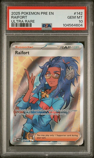 2025 Pokemon Pre En-prismatic Evolutions 142 Raifort Ultra Rare PSA