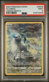 2023 Pokemon Sword And Shield Crown Zenith Gg16 Full Art/absol PSA 9