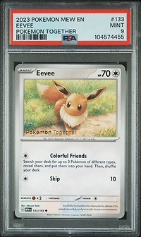2023 Pokemon Mew En-151 133 Eevee Pokemon Together PSA 9