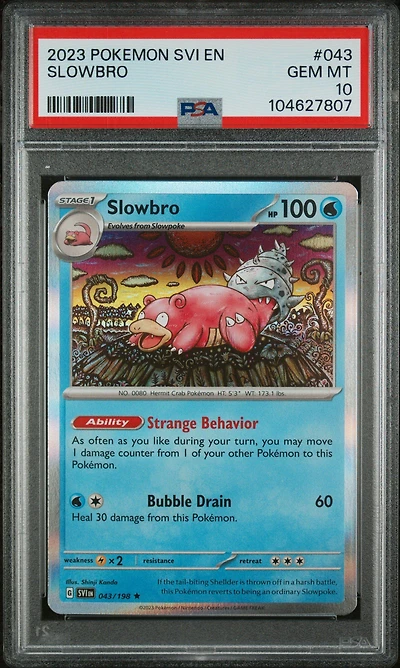 2023 Pokemon Svi En-scarlet & Violet 043 Slowbro PSA 10
