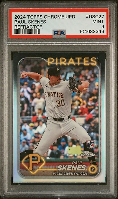2024 Topps Chrome Update Usc27 Paul Skenes Refractor PSA 9