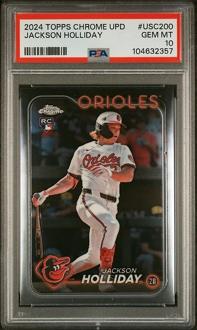 2024 Topps Chrome Update Usc200 Jackson Holliday PSA 10