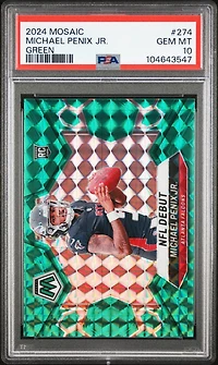 2024 Panini Mosaic 274 Michael Penix Jr. Green PSA 10