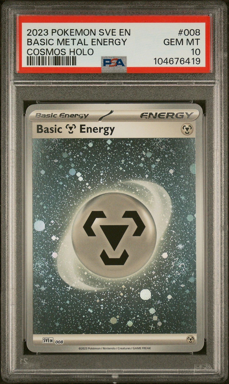 2023 Pokemon Sve En-basic Energies 008 Basic Metal Energy Cosmos Holo PSA