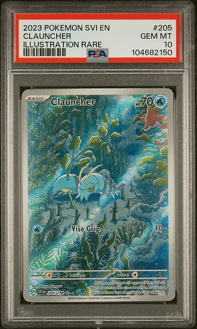 2023 Pokemon Svi En-scarlet & Violet 205 Clauncher Illustration Rare PSA