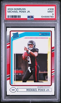 2024 Panini Donruss 308 Michael Penix Jr. PSA 9