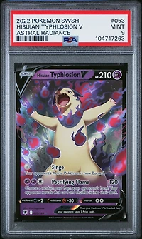 2022 Pokemon Sword & Shield Astral Radiance 053 Hisuian Typhlosion V PSA 9