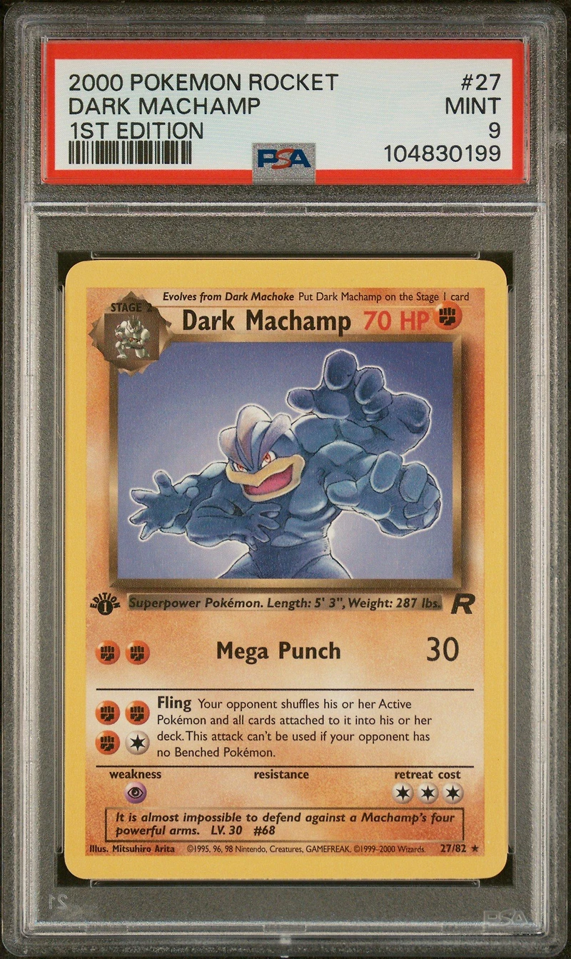 2000 Pokemon Rocket 27 Dark Machamp 1st Edition PSA