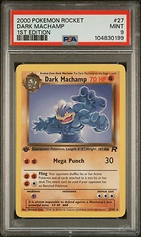 2000 Pokemon Rocket 27 Dark Machamp 1st Edition PSA