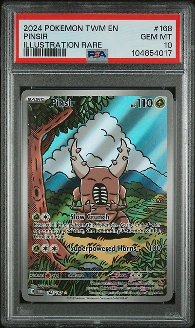 2024 Pokemon Twm En-twilight Masquerade 168 Pinsir Illustration Rare PSA