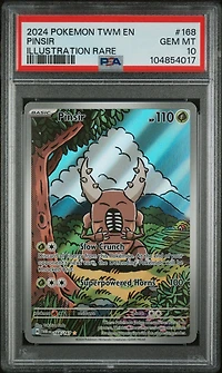 2024 Pokemon Twm En-twilight Masquerade 168 Pinsir Illustration Rare PSA