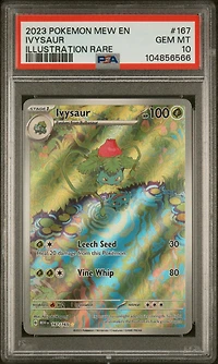 2023 Pokemon Mew En-151 167 Ivysaur Illustration Rare PSA