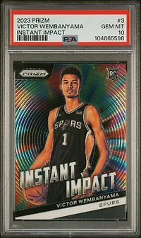 2023 Panini Prizm Instant Impact 3 Victor Wembanyama PSA 10