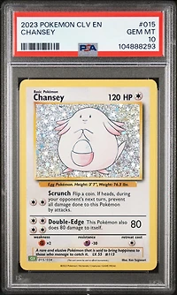 2023 Pokemon Clv-trading Card Game Classic Venusaur & Lugia Ex Deck 015 Chansey PSA