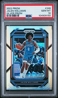 2022 Panini Prizm 246 Jalen Williams Silver Prizm PSA