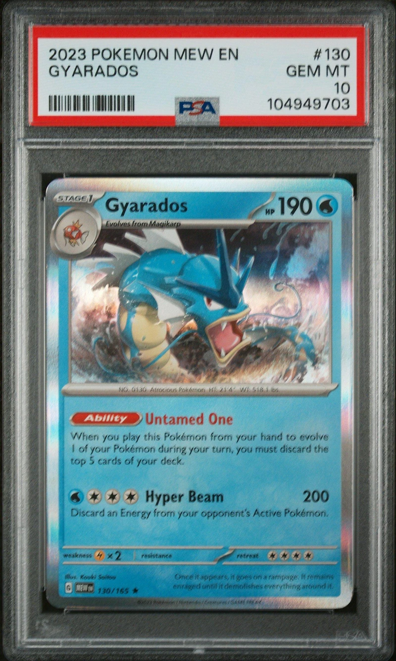 2023 Pokemon Mew En-151 130 Gyarados PSA