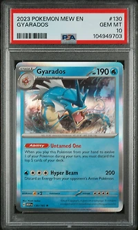 2023 Pokemon Mew En-151 130 Gyarados PSA