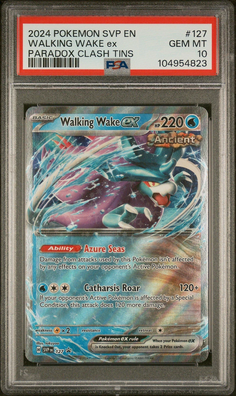 2024 Pokemon Svp En-sv Black Star Promo 127 Walking Wake Ex Paradox Clash Tins PSA 10