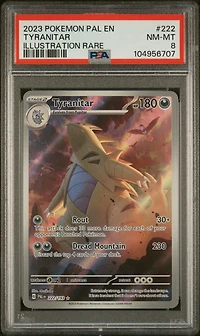 2023 Pokemon Pal En-paldea Evolved 222 Tyranitar Illustration Rare PSA