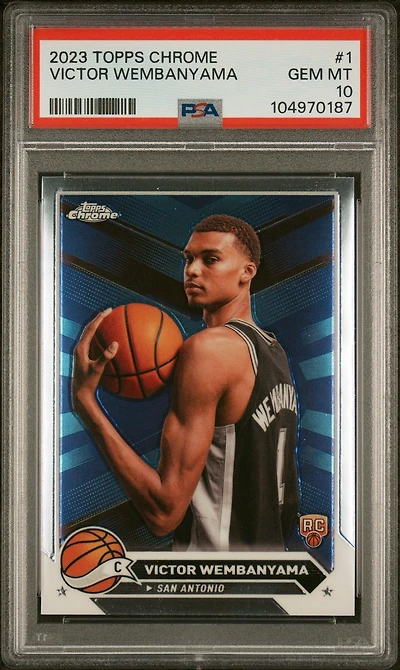 2023 Topps Chrome 1 Victor Wembanyama PSA 10