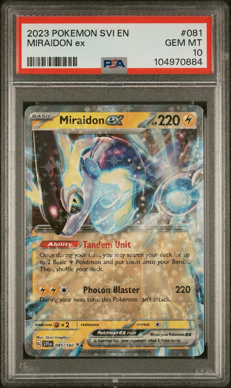 2023 Pokemon Svi En-scarlet & Violet Miraidon Ex PSA