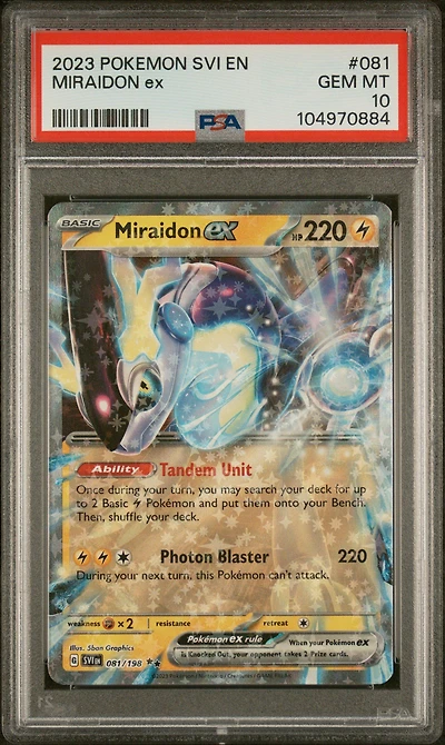 2023 Pokemon Svi En-scarlet & Violet Miraidon Ex PSA