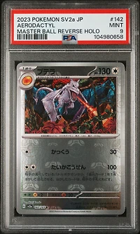 2023 Pokemon Japanese Sv2a-pokemon 151 142 Aerodactyl Master Ball Reverse Holo PSA