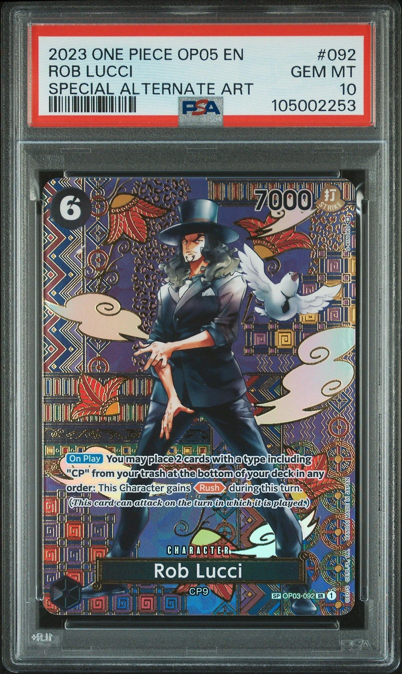 2023 One Piece Op05-awakening Of The New Era 092 Rob Lucci Special Alternate Art PSA 10