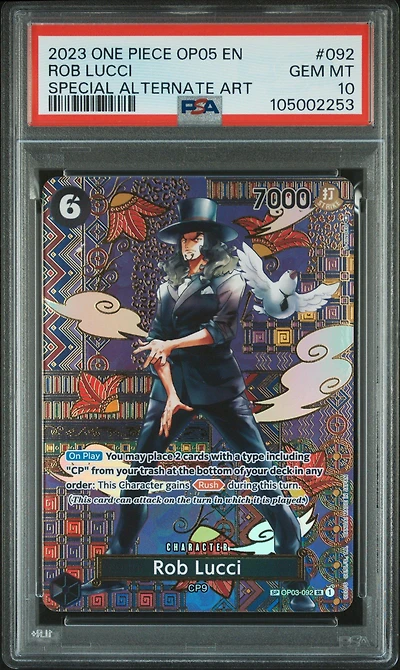 2023 One Piece Op05-awakening Of The New Era 092 Rob Lucci Special Alternate Art PSA 10