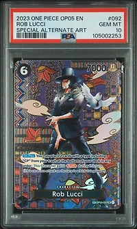 2023 One Piece Op05-awakening Of The New Era 092 Rob Lucci Special Alternate Art PSA 10
