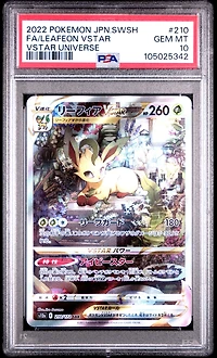 2022 Pokemon Japanese Sword & Shield Vstar Universe 210 Full Art/leafeon Vstar PSA 10