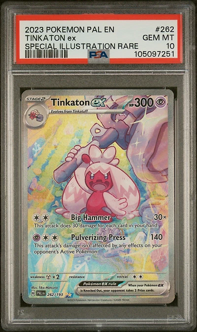 2023 Pokemon Pal En-paldea Evolved 262 Tinkaton Ex Special Illustration Rare PSA