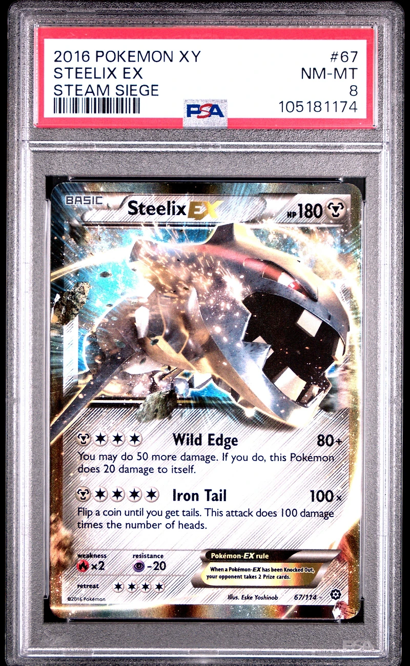 2016 Pokemon Xy Steam Siege Steelix Ex PSA