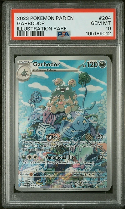 2023 Pokemon Par En-paradox Rift 204 Garbodor Illustration Rare PSA
