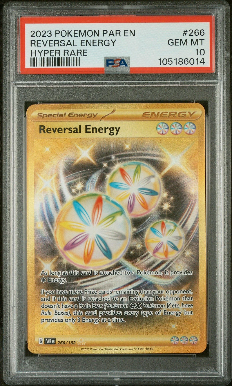 2023 Pokemon Par En-paradox Rift 266 Reversal Energy Hyper Rare PSA 10