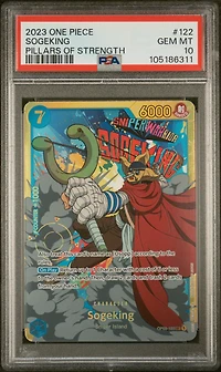 2023 One Piece Op03-pillars Of Strength 122 Sogeking PSA 10