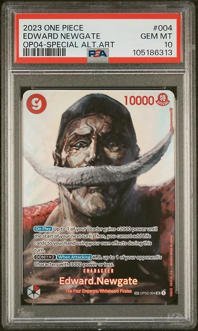 2023 One Piece Op04-kingdoms Of Intrigue 004 Edward Newgate Special Alternate Art PSA 10