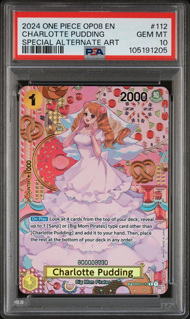 2024 One Piece Op08-two Legends 112 Charlotte Pudding Special Alternate Art PSA 10