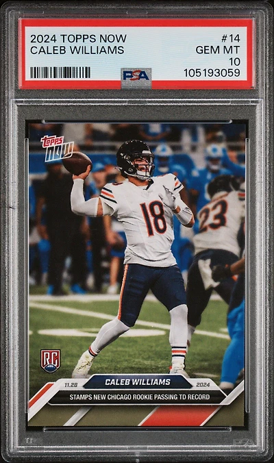 2024 Topps Now Caleb Williams PSA 10