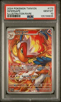 2024 Pokemon Twm En-twilight Masquerade 173 Infernape Illustration Rare PSA