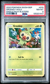 2020 Pokemon Swsh Black Star Promo 070 Grookey-holo Single Pack Blisters PSA
