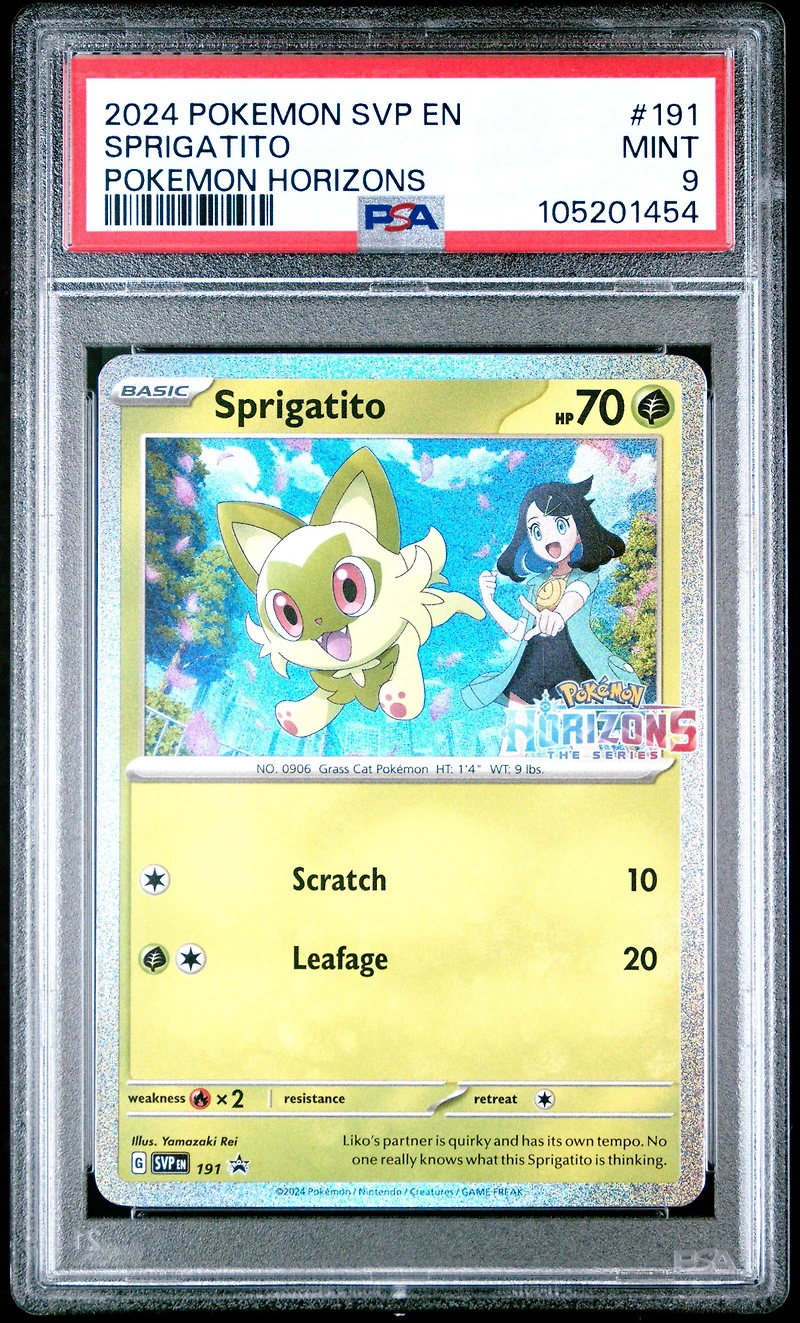 2024 Pokemon Svp En-sv Black Star Promo 191 Sprigatito Grand Adventure Collection PSA