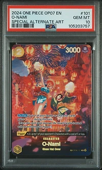 2024 One Piece Op07-500 Years In The Future 101 O-nami Special Alternate Art PSA 10