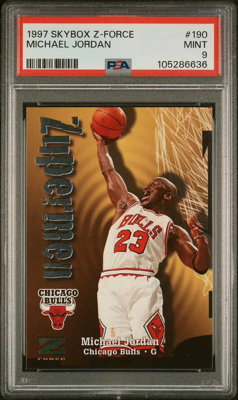 1997 Skybox Z-force 190 Michael Jordan PSA 9