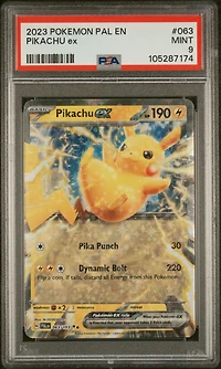 2023 Pokemon Pal En-paldea Evolved 063 Pikachu Ex PSA