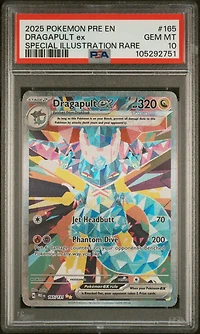 2025 Pokemon Pre En-prismatic Evolutions 165 Dragapult Ex Special Illustration Rare PSA
