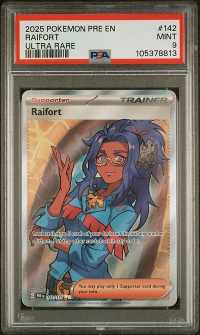 2025 Pokemon Pre En-prismatic Evolutions 142 Raifort Ultra Rare PSA