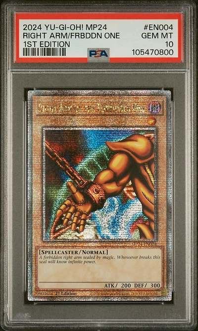 2024 Yu-gi-oh! Mp24-25th Anniversary Tin: Dueling Mirrors En004 Right Arm Of The Forbidden One 1st Edition PSA